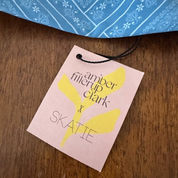 Skatie / Mya Bikini Top Phoenix Blur Blue Bandana - Picture 2 of 5